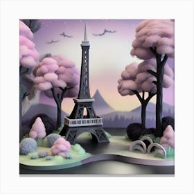 Eiffel Tower Magical Landscape 5 Canvas Print