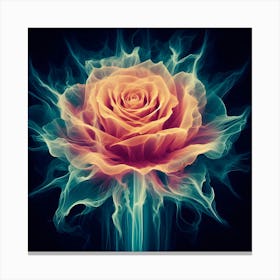 Fire Rose Canvas Print