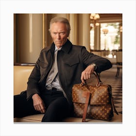 Clint Eastwood Louis Vuitton  Canvas Print