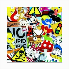 Cartoon Stickers 1 Toile