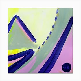 Abstract Painting Neon Yellow Canvas Print