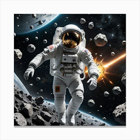 Floating in the Great Beyond: A Cosmic Adventure Canvas Print