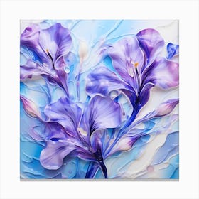 Abstract Of Purple Flowers Canvas Print