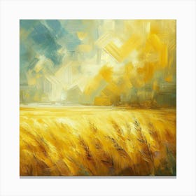 Yellow Wheat Field Canvas Print