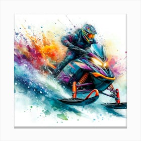 Arctic Snowmobile Canvas Print