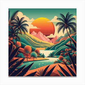 Tropical Landscape 1 Canvas Print