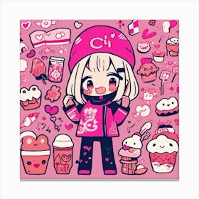 Kawaii Canvas Print