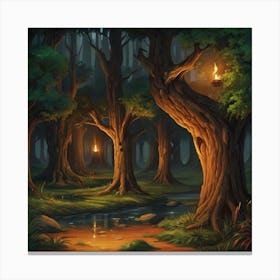 Dark Forest Canvas Print