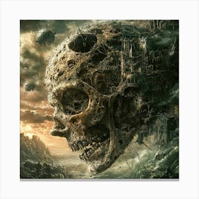 Skull In The Sky 2 Canvas Print