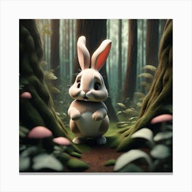 Rabbit In The Woods 14 Canvas Print