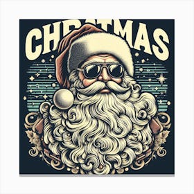 Santa Claus In Sunglasses Canvas Print