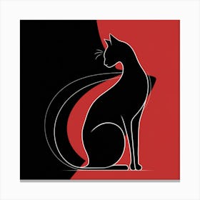 Black Cat 7 Canvas Print