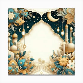 Muslim Ramadan Background Canvas Print