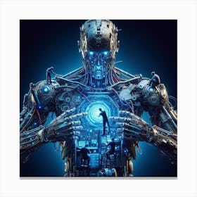 Man In A Robot Suit Canvas Print