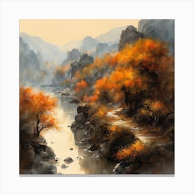 Japanese Landscape Painting (120) Canvas Print