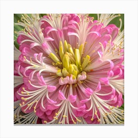 Pink Flamingo Flower Canvas Print