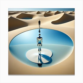 Man In The Desert 30 Canvas Print