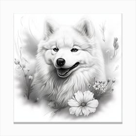 Samoyed drawing 2 Canvas Print