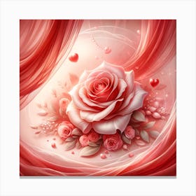 Rose Wallpaper Canvas Print