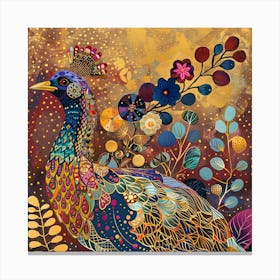 Patchwork Quilted Partridge 2 Canvas Print