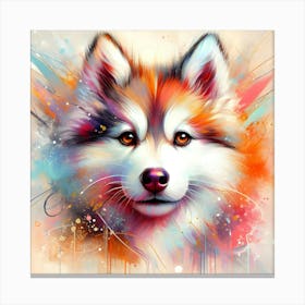 Husky Painting 2 Canvas Print