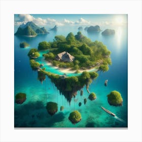 Island In The Ocean Canvas Print