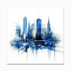 Abstract Cityscape Canvas Print