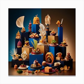 Leonardo Phoenix A Vibrant Mesmerizing Stilllife Composition F 0 Canvas Print