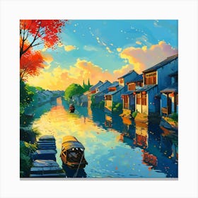 Chinese Village 0 Canvas Print