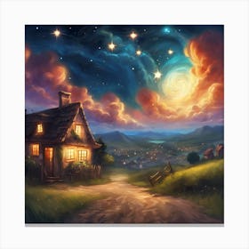 House In The Countryside Canvas Print