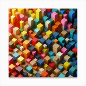 Colorful Cubes 1 Canvas Print