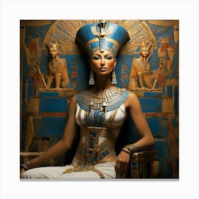 Default The Artistic Image Contains Queen Nefertiti Sitting On 2 Canvas Print