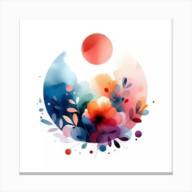 Watercolor Flower Painting 2 Canvas Print