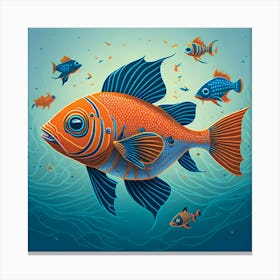 Fishes In The Ocean Canvas Print