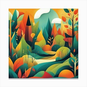 Abstract Landscape Painting 3 Canvas Print