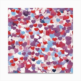 Heart Confetti Canvas Print