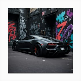 Black Lamborghini Canvas Print