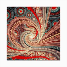 Fractal Wavy Pattern Abstract Canvas Print