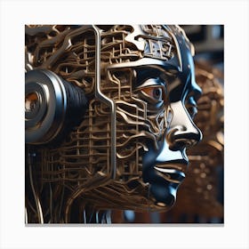 Cyborg Head 10 Canvas Print