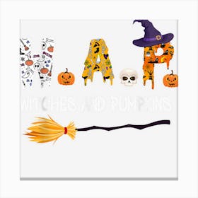 Halloween Witches And Pumpkins Funny Halloween Costume Canvas Print