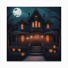 Haunted House 4 Canvas Print