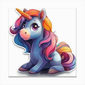 Unicorn Sticker 164 Canvas Print