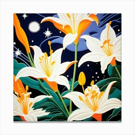 Lunar lilies 4 Canvas Print