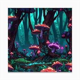 Mushroom Forest Canvas Print