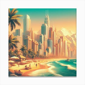 Beach City Canvas Print