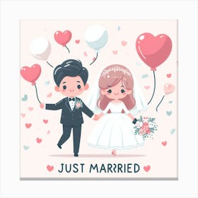 Just Married 1 Canvas Print