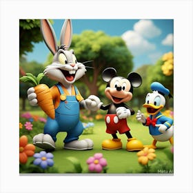 Mickey Mouse And Friends 2 Canvas Print