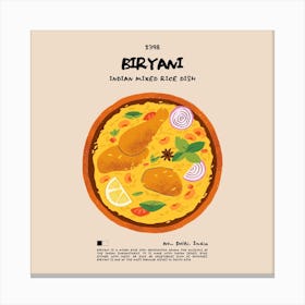 Biryani Square Canvas Print