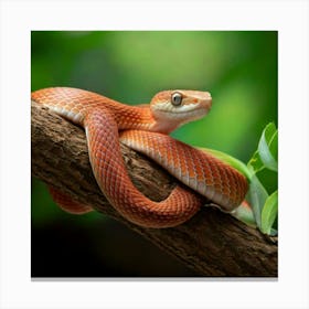 Firefly Playful Baby Snake Twisted In Surprise On Branch 41061 (2) Canvas Print