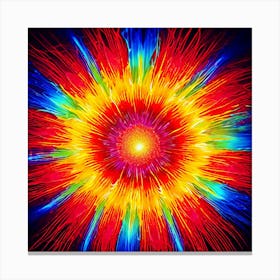 Psychedelic Sunburst Canvas Print